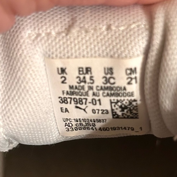 Puma Women's White Sneakers with Pink and Orange Accents - Picture 3 of 6